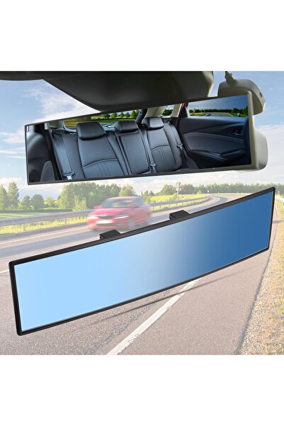JOYTUTUS Oglindă retrovizoare panoramică universală auto, anti-orbire, albast...