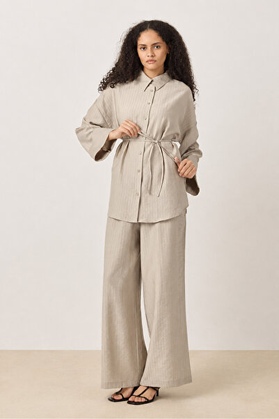 QANU Nua Striped Suit Mink