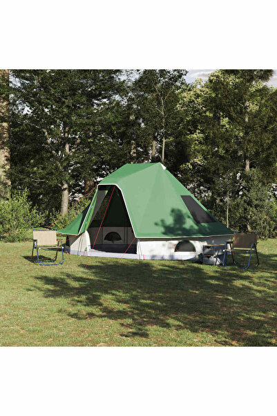 vidaxl Cort Tipi cu acoperis Verde 466 x 310 x 240 cm tafta