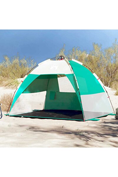 vidaxl Cort camping 2 persoane verde marin impermeabil setare rapida