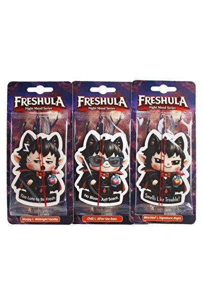 freshula Set odorizante auto premium Seria Atmosferă de Noapte (3 bucăți)