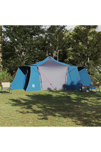 vidaxl Cort Tipi cu acoperis albastru 492 x 492 x 275 cm tafta