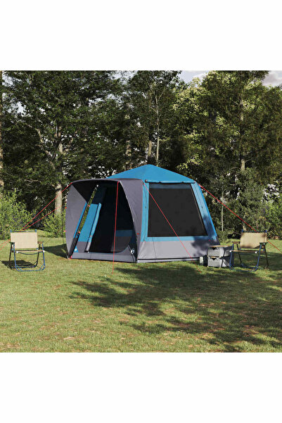 vidaxl Cort de Camping Cabina albastru 420 x 420 x 227 cm Poliester