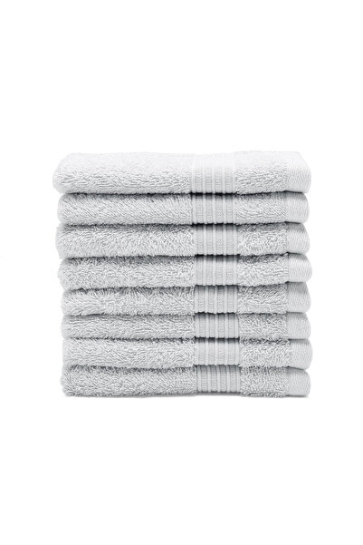 Fieldcrest 8-Piece Plain Towel Pack Of Wash Cloth 33X33Cm 500 Gsm Glazier Grey