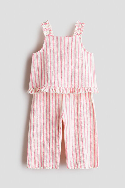 H&M 2 Parçalı Pamuklu ve Baskılı Set