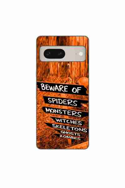 OEM Husa compatibila cu Google Pixel 8 Silicon Gel Tpu Model Halloween Beware...