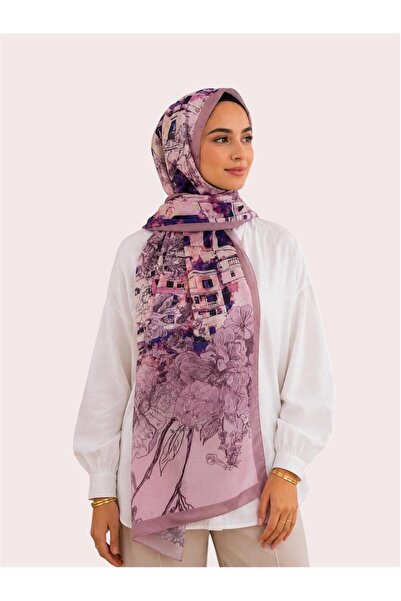 emipek Florenza Desen Soft Şal - Pembe
