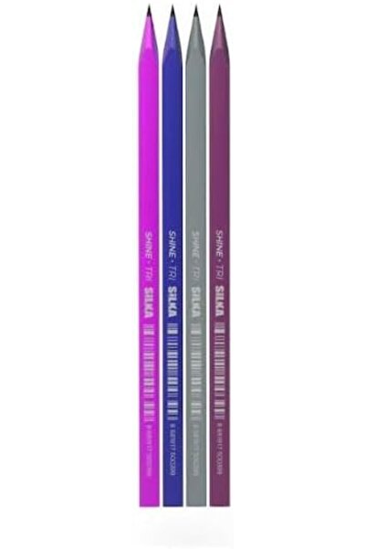 Yıldızan Tamgün Pencil 4 Colors Triangular Metallic 1 Pack Shina Triangular M...