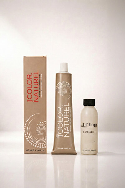 ICOLOR NATURAL COLOR NATUREL 8.77 Karamel Kalıcı Saç Boyası 100 ML + All Of U...