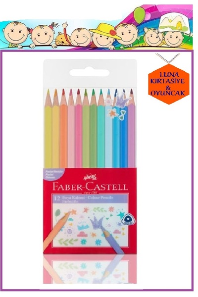 Faber Castell Pastel Renkler Üçgen Kuru Boya 12 Li