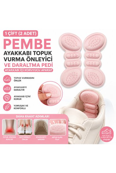 lawrenceshop 1 Çift (2 Adet) Pembe Ayakkabı Topuk Vurma Önleyici Ve Daraltma ...