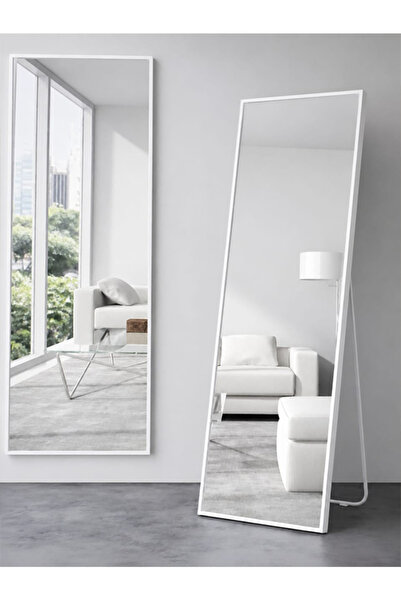 RIDGE Elegant Design Unbreakable Large Mirror 160X50Cm - Black Metal Frame wi...