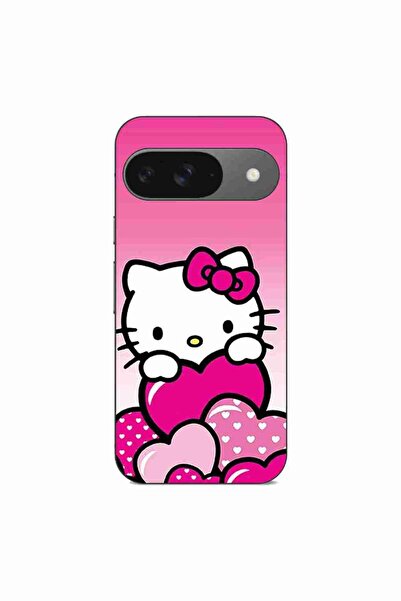 OEM Husa compatibila cu Google Pixel 9 Silicon Gel Tpu Model Hello Kitty Pink...