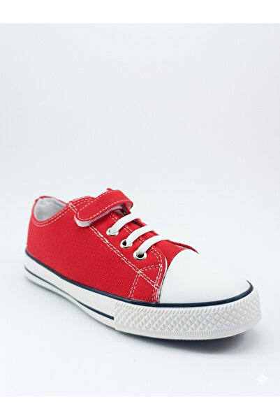 Rexba Κόκκινα παπούτσια sneaker με Velcro – Άνετα, ελαφριά αθλητικά λινά παπο...