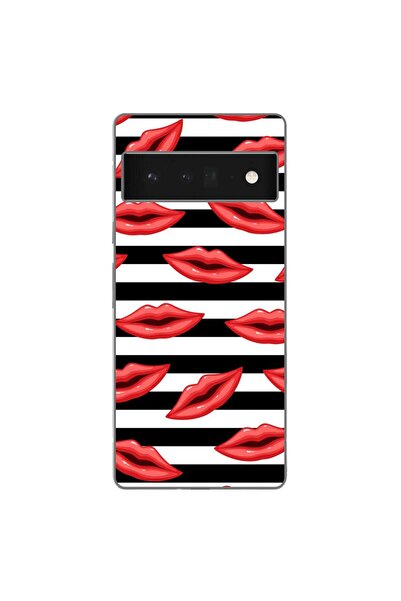 OEM Husa compatibila cu Google Pixel 6 Pro Silicon Gel Tpu Model Striped Kisses