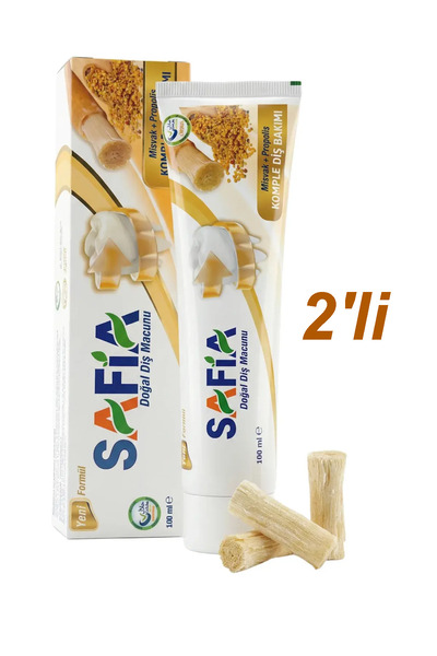 Safia Doğal Diş Macunu Misvak+Propolis Komple Diş Bakımı 100 ml. x 2 Adet