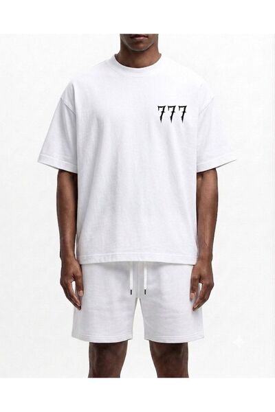 LELVANİ Men's 777 Printed T-Shirt Suitable for Daily Use