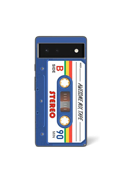 OEM Husa compatibila cu Google Pixel 6 Silicon Gel Tpu Model Caseta Vintage M...