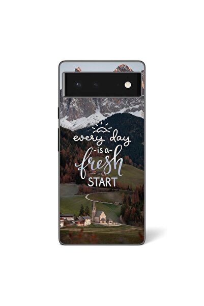 OEM Husa compatibila cu Google Pixel 6 Silicon Gel Tpu Model Mesaj Fresh Start