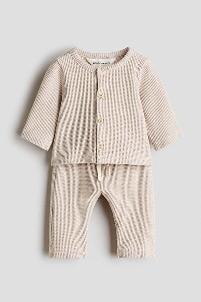 H&M 2-piece waffled cotton set