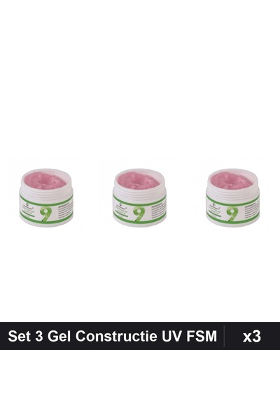 FSM Set 3 Gel de Constructie UV LED 15g, Nuanta 09, Sculpting Gel Profesional