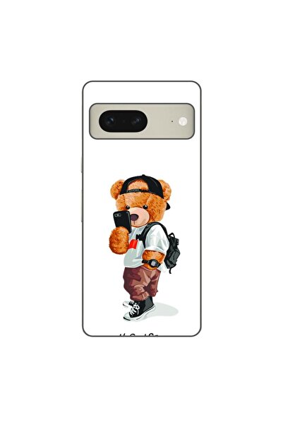 OEM Калъф, съвместим с Google Pixel 7, силиконов гел TPU, с десен Мече Теди С...