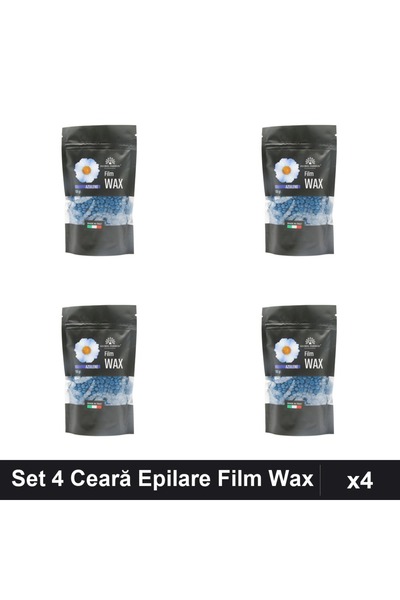 global fashion Set 4 Ceară Epilare Film Wax 100g Azulene, Epilat Profesional