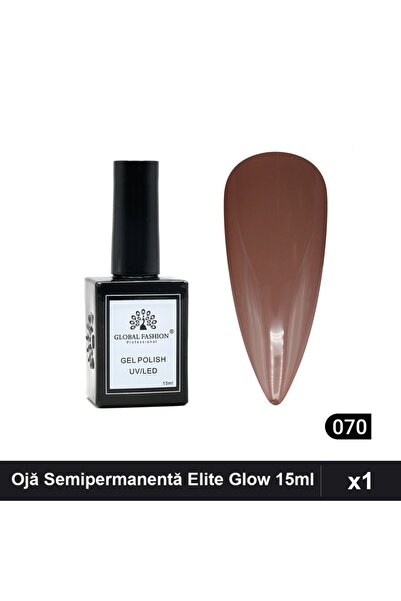 global fashion Ojă Semipermanentă Elite Glow 15ml, Nuanță 070, Gel Polish UV/LED