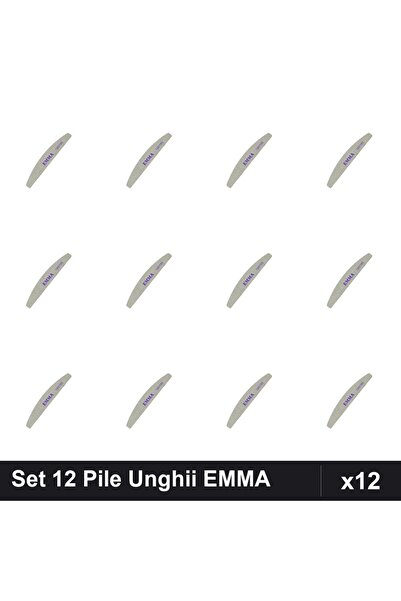 emma Set 12 Pile Unghii Granulatie 150/240, Buffere Profesionale Manichiura