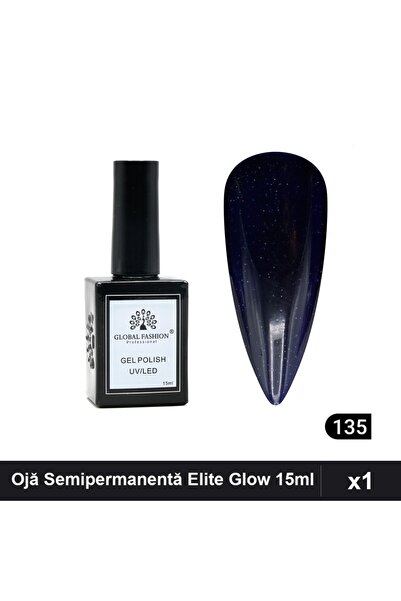 global fashion Ojă Semipermanentă Elite Glow 15ml, Gel Polish UV/LED, 1 Bucată