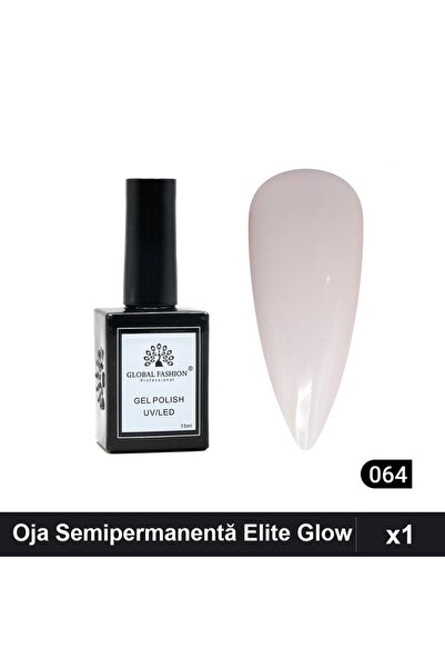 global fashion Oja Semipermanentă Elite Glow 15ml, Gel Polish UV/LED Profesional