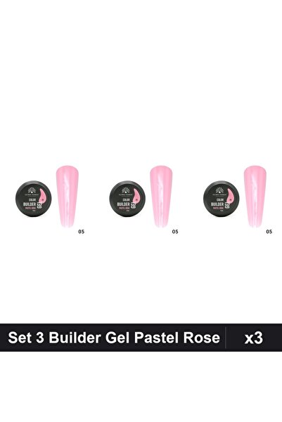 global fashion Set 3 Color Builder Gel UV 15g Global Fashion, Nuanță Pastel R...