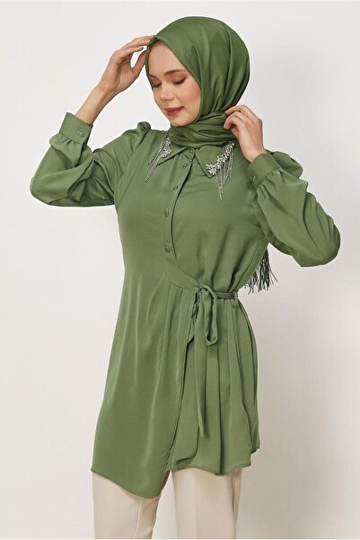 Alvina Belted Tunic with Stone Details 46585