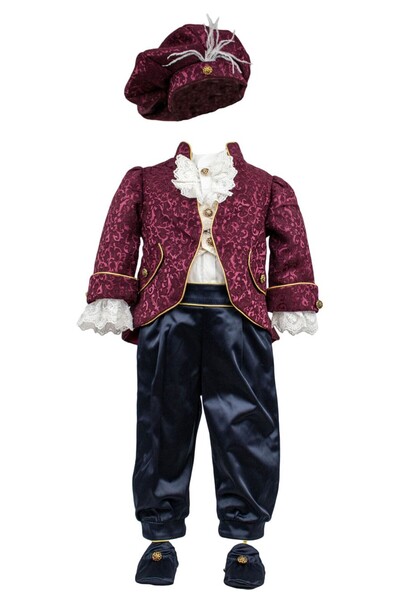 fantasialand Costum botez model Micul Print bordeaux