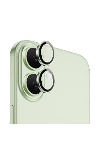 Piili iPhone 16/16 Plus Safir Lens Koruyucu - Yeşil