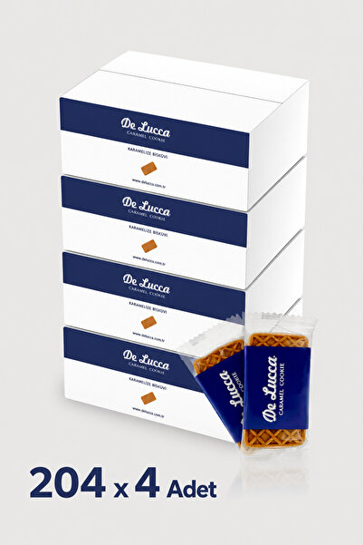DeLucca Karamelize Bisküvi 5,5 Gr x 816 Adet – Ekonomik Horeca Paket