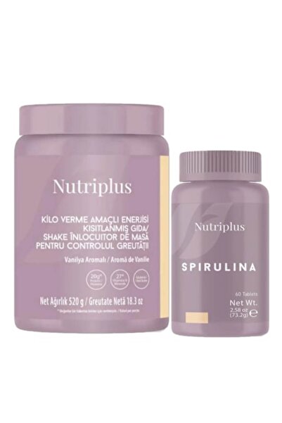 Farmasi Set Nutriplus, Shake de vanilie 520 g și Spirulina 60 comprimate