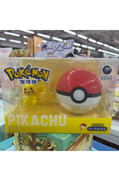 Pokémon تمثال بيكاتشو مع كرة بوكيمون ثلاثية الأبعاد، لعبة عرض أنيقة قابلة للت...