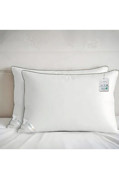 COTTON HOME ® Delight Pillow 50X75 cm With Grey Cord Supersoft Bed Pillows fo...