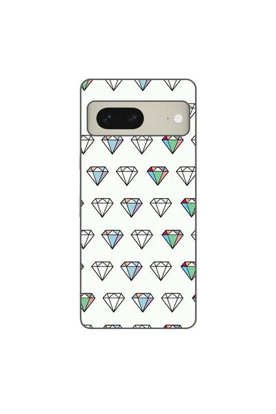 OEM Husa compatibila cu Google Pixel 7 Silicon Gel Tpu Model Diamonds Pattern...