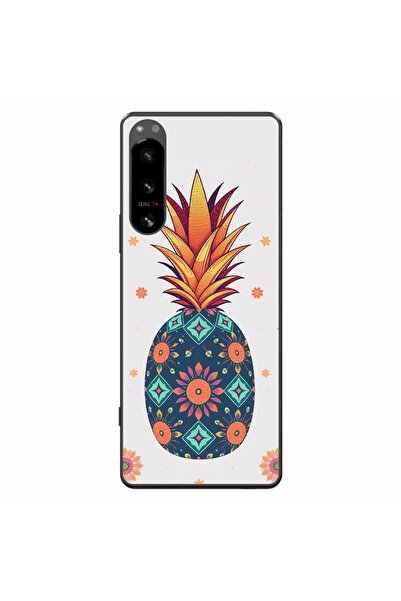 OEM Husa compatibila cu Sony Xperia 5 IV Silicon Gel Tpu Model Floral Pineapple