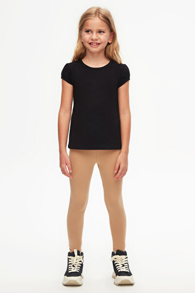 LOVETTI Black Girl's Watermelon Sleeve Basic T-Shirt