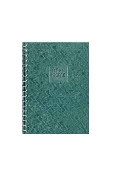 ÖZKAN Deepnote 17x24 Spiralli Çizgisiz Defter 100 Yap. Yeşil