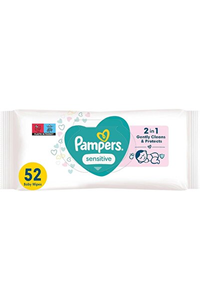 Yıldızan Heybemdecom Pampers Sensitive Wet Baby Wipes (1 Pack = 52 Wet Wipes)...