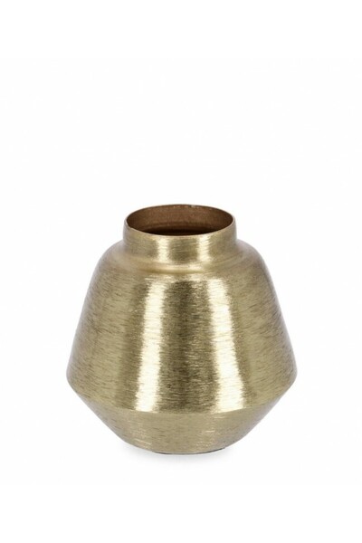 Bizzotto Saad gold metal flower vase 8x8 cm