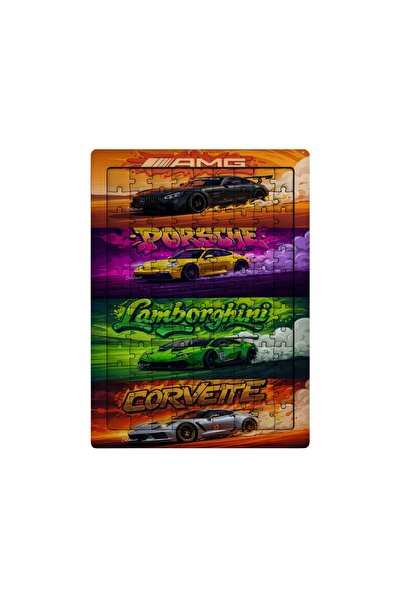 Ghostbastır Sports Cars 99 Piece Footed Puzzle – Decorative Children's Puzzle...