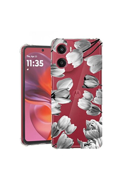 bestcase ¬Æ Husa Anti Shock Compatibila cu Motorola Moto G06, Floral - Black ...
