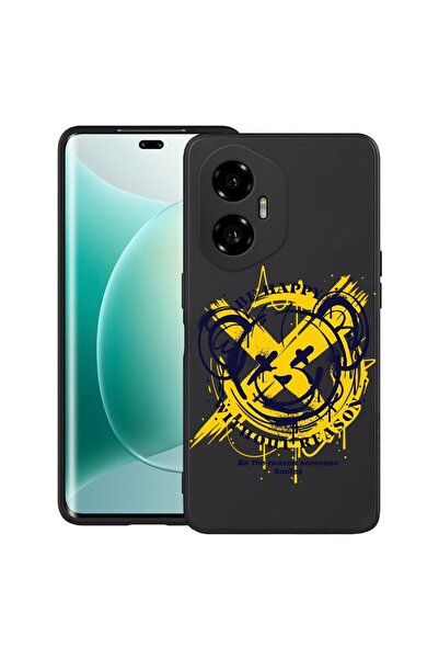 bestcase Калъф за Honor 300 с дизайн  "Плюшено мече Be Happy ", TPU матов улт...