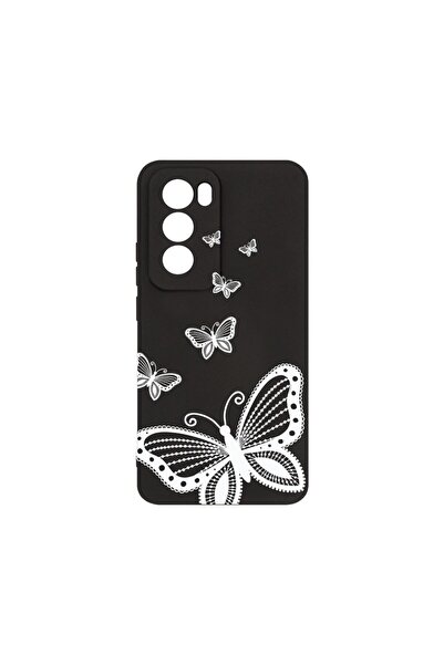 bestcase Θήκη Σιλικόνης Premium, Συμβατή με OPPO Reno12, Σχέδιο Πεταλούδα, Λε...