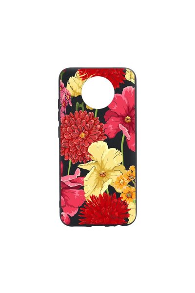 bestcase Husa Silicon Compatibila Cu Nokia C30, Red Yellow Flowers, rezistent...